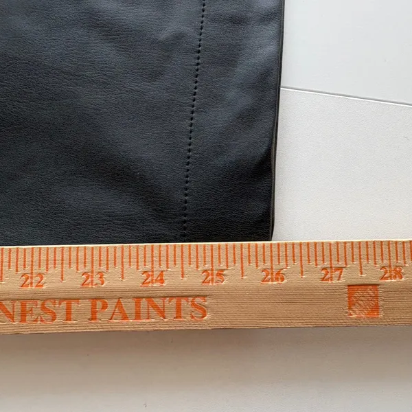 Maeve Anthropologie Colette Faux Leather Pants 30 Black Wide Leg High Rise‎ - Image 11
