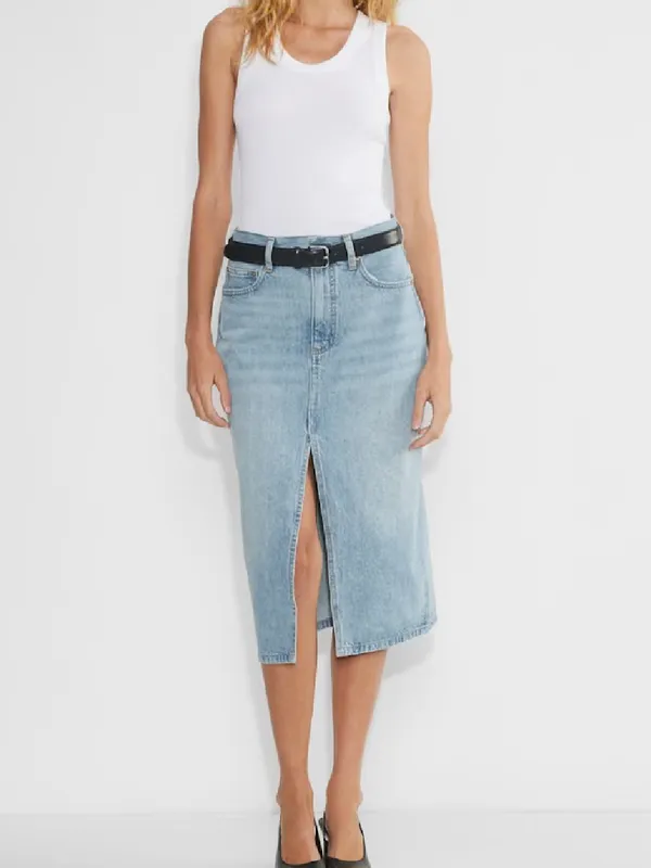 Aritzia denim forum the ‘90s halle denim skirt midi - Image 8