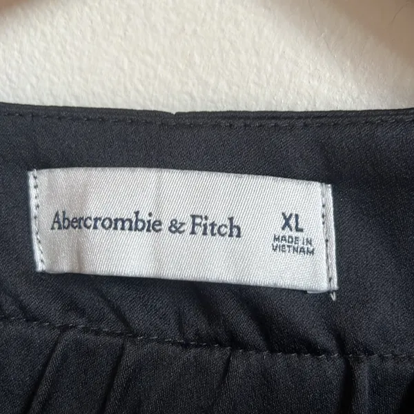 Abercrombie & Fitch high waisted dress pants with attached satin belt tie - Image 2