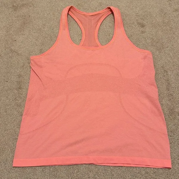 Lululemon Swiftly Tech Tank Top Size 12 Coral Orange - Image 2