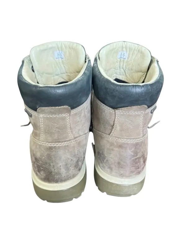 ECCO Gore-Tex Waterproof Hiking Boots Gray Leather Ankle Trail Shoes 41 US 10 - Image 5