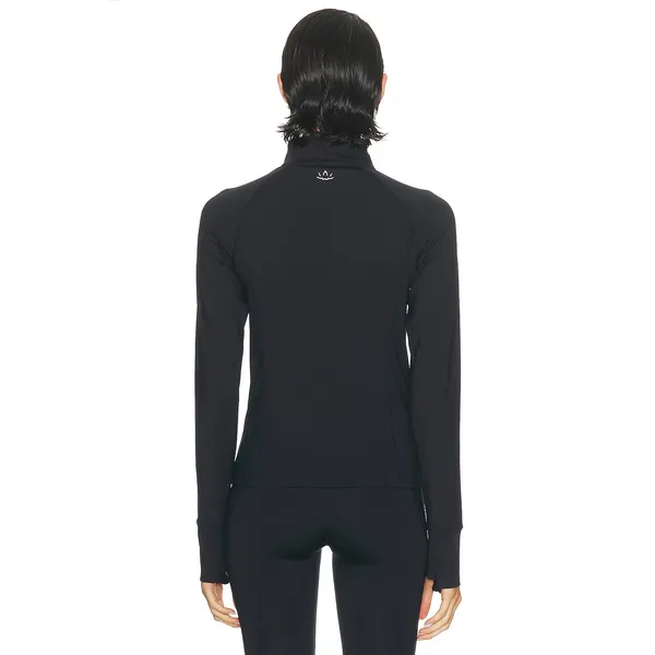Beyond Yoga Fleeceback 1/4 Zip Pullover in Black Size Small - Image 4