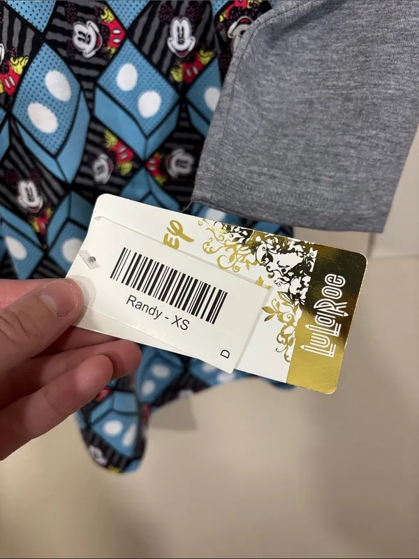 Disney Mickey Mouse Lularoe Randy Baseball Tee Size XS NEW - Image 4