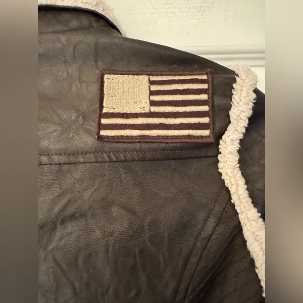 Affliction Black Premium Flight Jacket Women’s Brown Size XS - Image 13