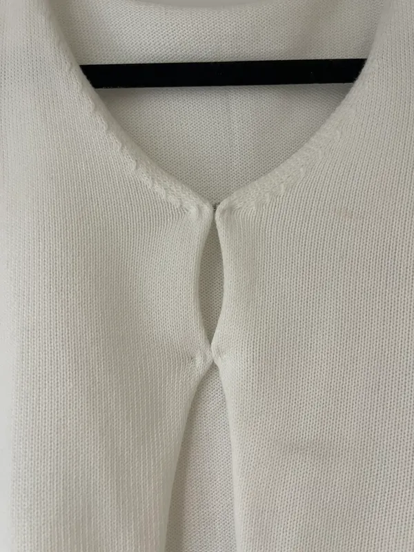 White Knit Sweater Top - Image 6