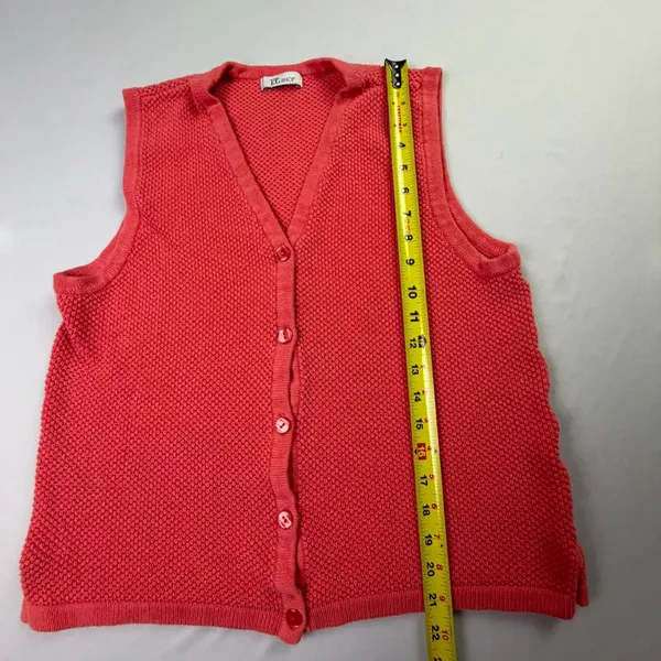 The Tog Shop Red Button Front Knit Sweater Vest - Image 3