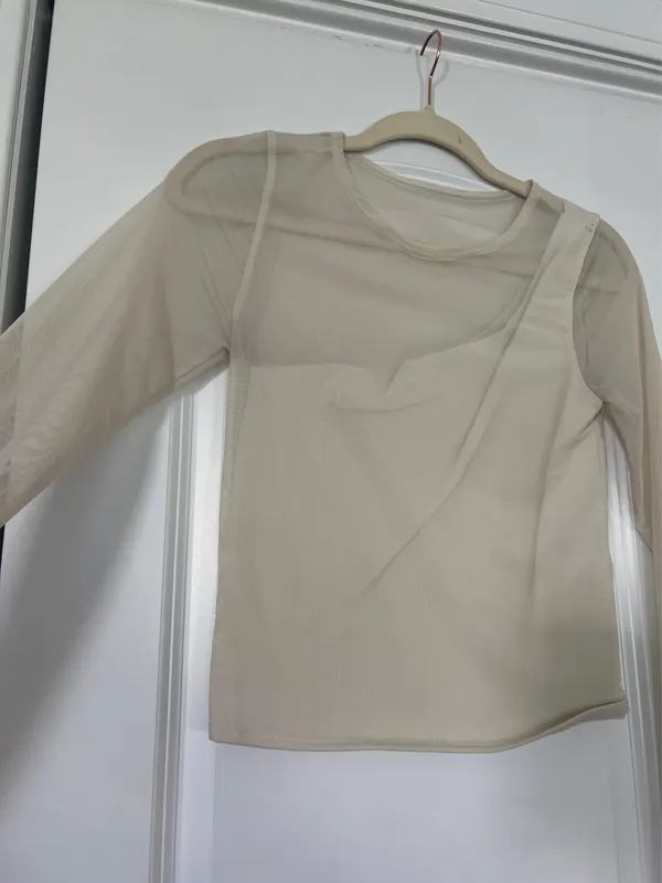 Mesh cream Abercrombie top - Image 2