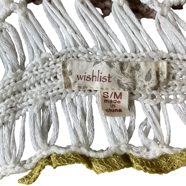Wishlist Boho Chartreuse ￼Crochet Tunic Top - Image 3