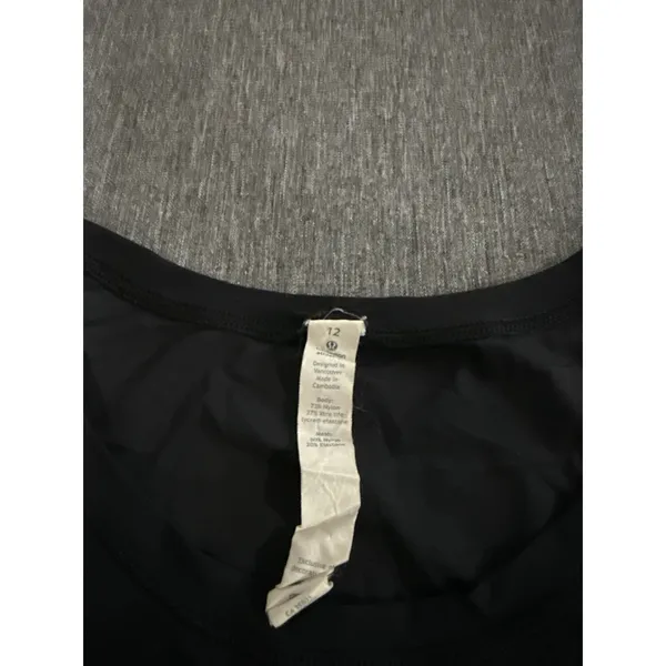 Lululemon Women Sole Training Short Sleeve Shirt Sheer With Ruffle Detail Sz 12 - Image 5