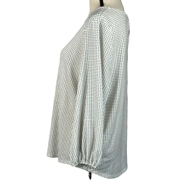 Adrianna Papell Large Top Polka Dot 3/4 Balloon Sleeves Keyhole Neck Multi - Image 5