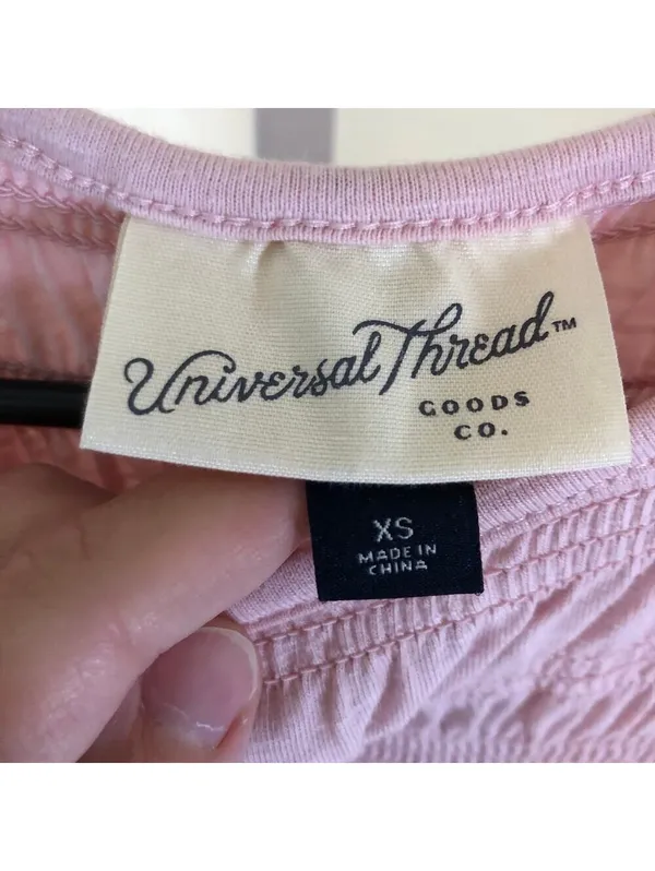 Universal Thread NWT Women's Pink Smocked A-Line Dress Size XS - Image 5
