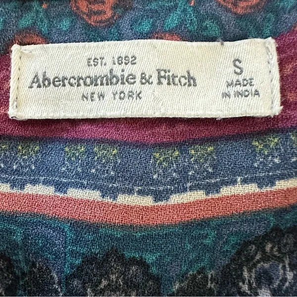 Abercrombie & Fitch Women’s Aztec Geometric Print 3/4 Sleeve Mini Dress Size S - Image 4
