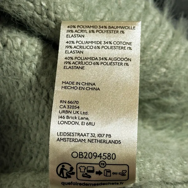 Free People Celeste Cardi Mint Green Cropped Fuzzy Cardigan XL - Image 7