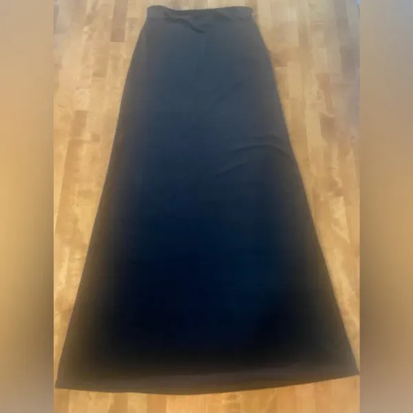 JESSICA MCCLINTOCK VINTAGE Y2K‎ Millennium 2000 Black Velvet Maxi Skirt S… - Image 3