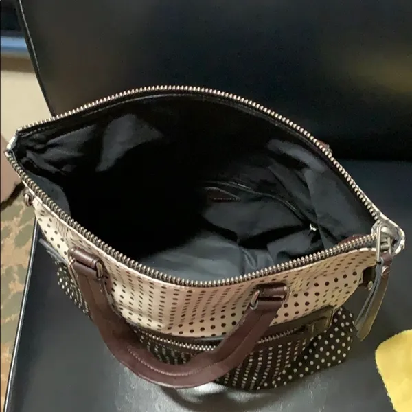 Fossil Canvas Crossbody Bag Polkadot - Image 5