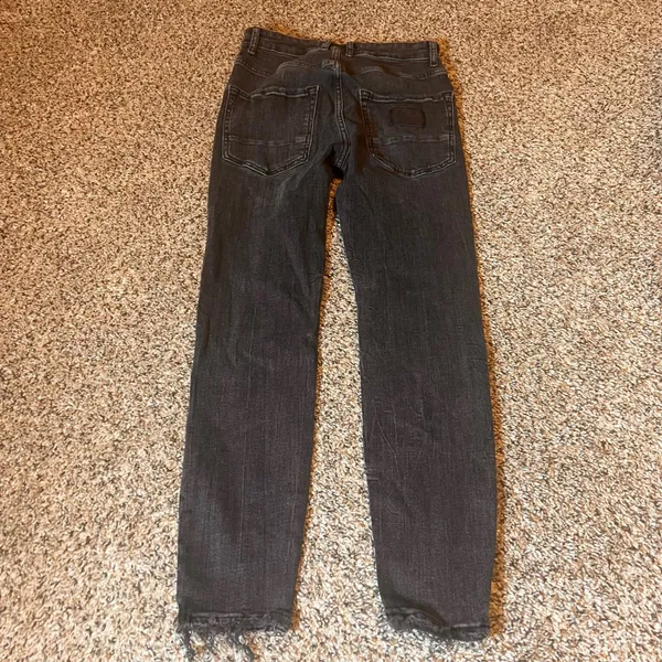 ZARA Women's Black Wash Denim‎ Straight Leg Jeans Size 30 - Image 7