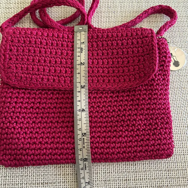 The Sak Crochet Crossbody Bag Magenta/Hot Pink - Image 8