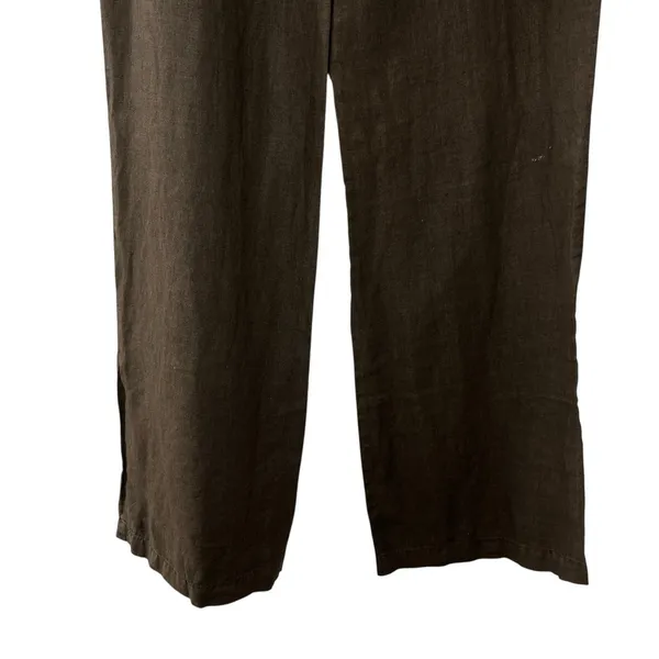 VTG Guess Jeans Women's 100% Linen‎ Pants Large Y2K Boho Wide Leg Smocked Waist - Image 7