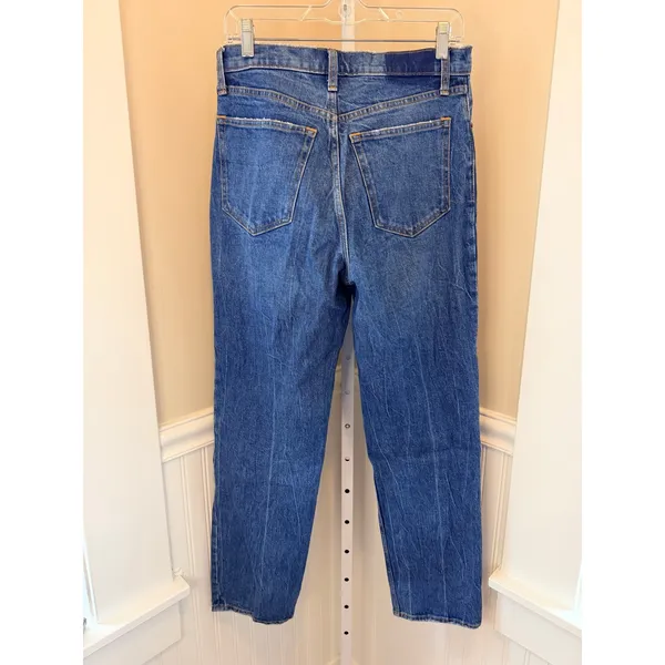 Abercrombie & Fitch The 90s Straight Ultra High Rise Raw Hem Jeans Blue 28/6R - Image 2