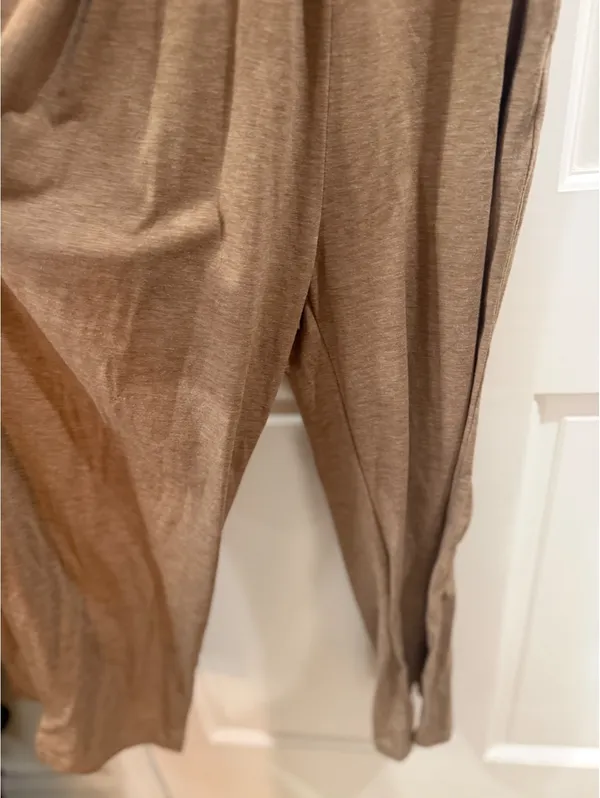 Emery Rose Brown Sleeveless Jumpsuit with Side Slits Size S - Image 2