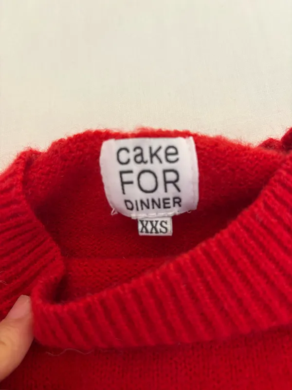 Cake for dinner sweater Red Size XS - Image 2
