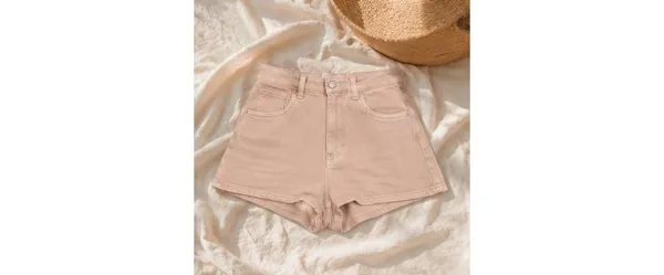 High Waisted Light Pink Shorts Coquette Soft Girl Y2K Size 4 - Image 3