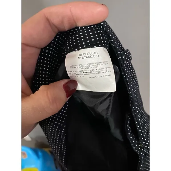 Old Navy Harper Black & White Polka Dot Ankle Dress Pants Size 10 - Image 7
