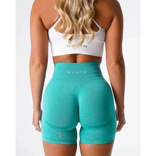 ✨NVGTN Turquoise Contour Seamless Sz Small Shorts✨ - Image 3