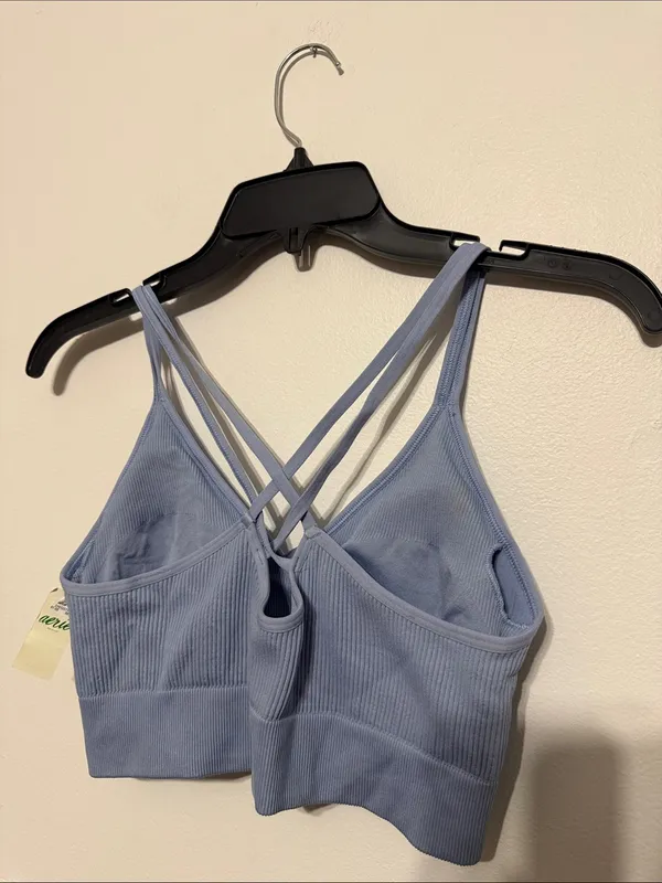 Aerie Light Blue Strappy Bralette Crop Top - Image 6