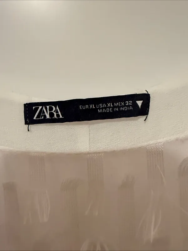 Zara White Eyelet Tiered Spaghetti-Strap Maxi Dress with Smocked Bodice - Image 2