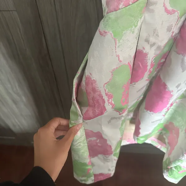 Floral Pink and Green Dress - Image 4
