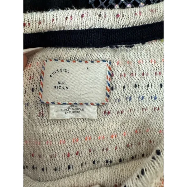 Anthropologie Postmark Malu Striped Sweater medium Multi color space dye - Image 12