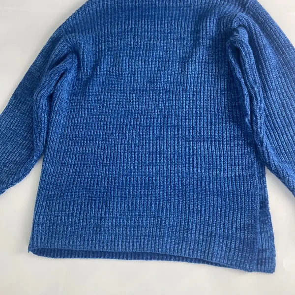 Free People Slouchy Sweater Women Blue 'Eleven' Tunic Medium Oversize Turtleneck - Image 9