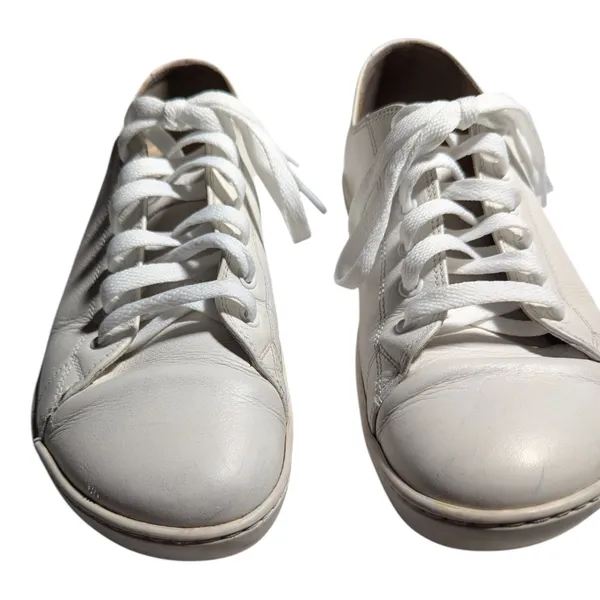 Birkenstock Arran White Leather Low Top Lace Up Casual Sneakers EU 41 US 10 Reg - Image 2