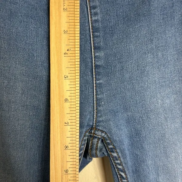Free People We The Free‎ Women Penny Flare Elastic Waist Jeans Blue Size 24 - Image 5