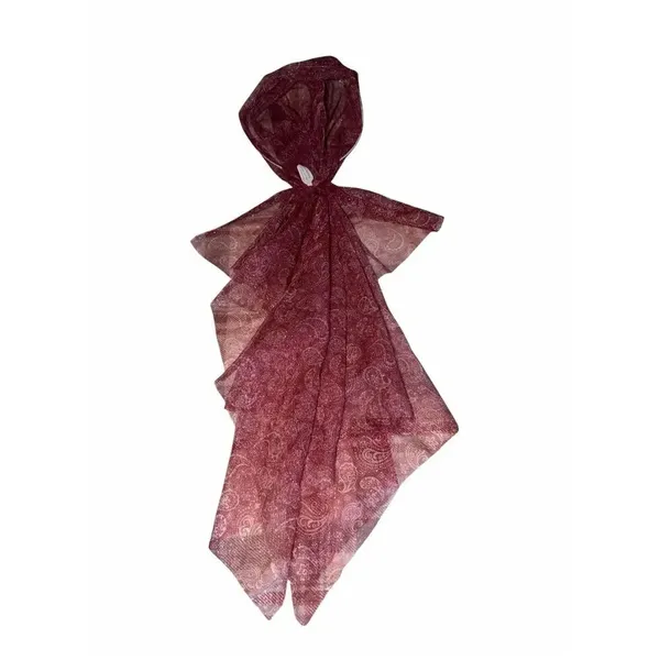 Free People Amelia Mesh Burgundy Paisley Shimmer Head Scarf(One Size) - Image 2