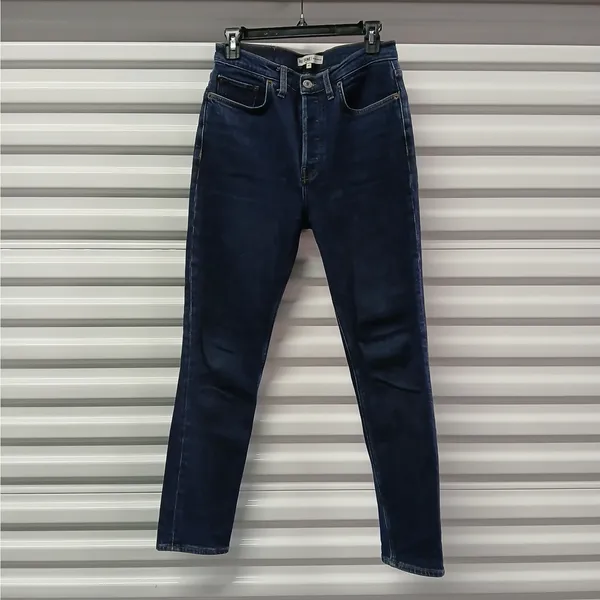 RE/DONE Womens Jeans Size 27 High Rise Preppy Button Fly Slim Fit Denim - Image 3