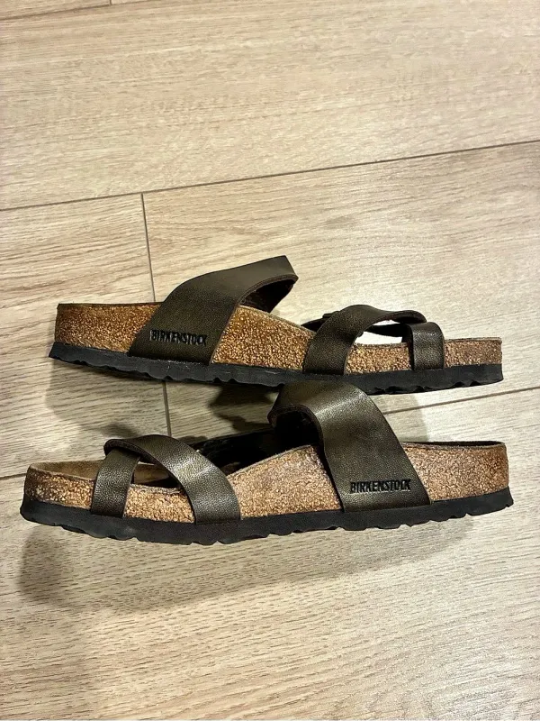 Birkenstock Women’s Mayari Buckle Sandals Brown Metallic Bronze Size 6 - Image 3