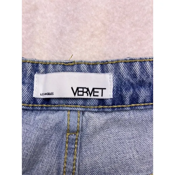 Vervet Jeans Straight Leg Women 27 Blue Distressed‎ High Rise V2473 - Image 2