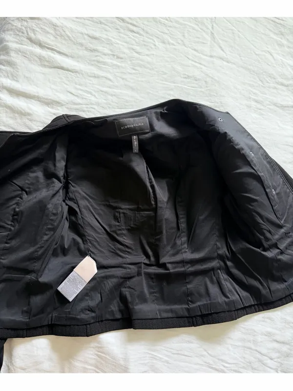 BCBGMaxAzria Jaymes Peplum Moto Jacket Black - Image 12