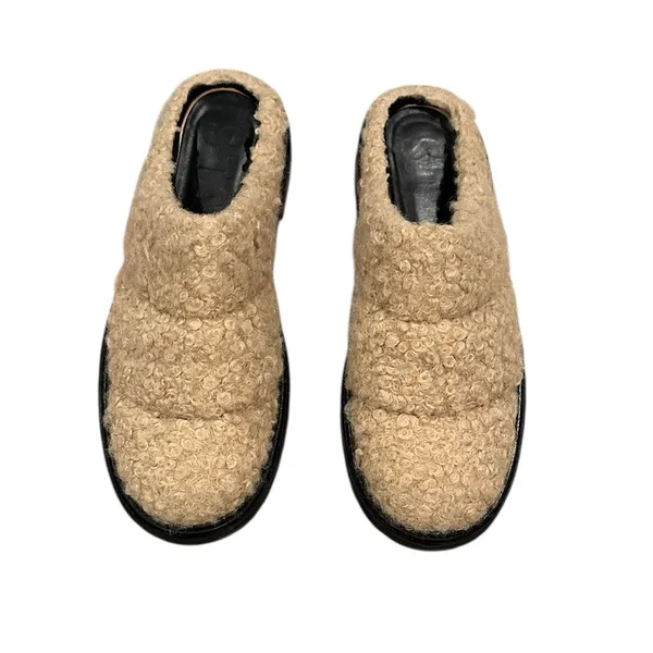 STAUD Astro Mule Clog Lug Sole Quilted Sherpa Shearling Slip-On Doe 9 - Image 3