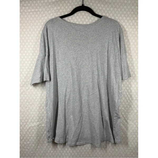 Aerie Offline Women Top Sz L Heather Grey Short Sleeve Oversized Tee Classic - Image 4