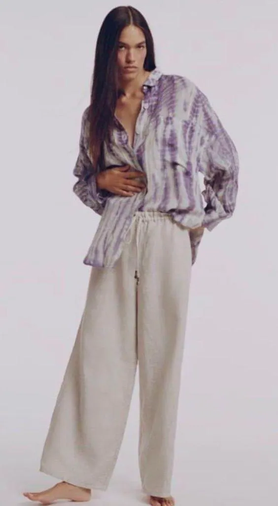 ZARA Tie-Dye Button Down Top - Image 3