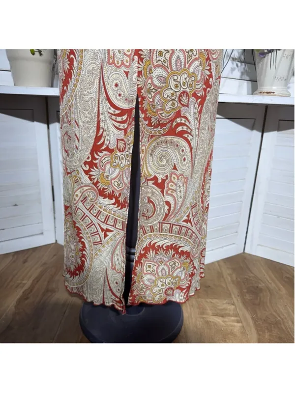 Vintage Wet Seal Y2K maxi dress boho hippie paisley festival fairy whimsigoth M - Image 10