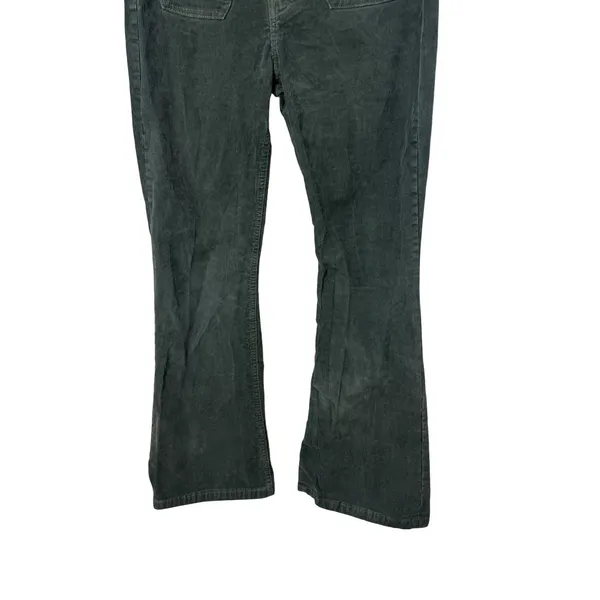 Gap 70s Flare High Rise Corduroy Pants 8P‎ Mistletoe Green Patch Pocket 29 - Image 3