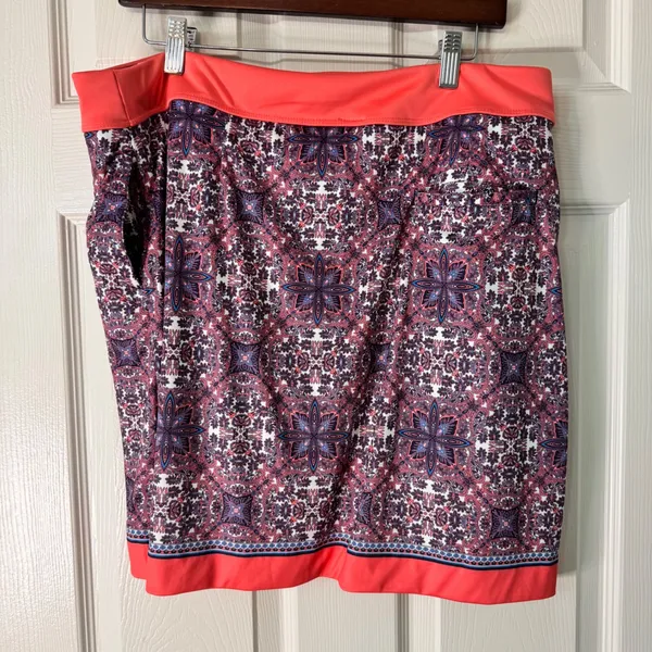 Soho Apparel RG Apparel Skort Coral Print Stretch Athletic Golf Casual XL‎ - Image 7