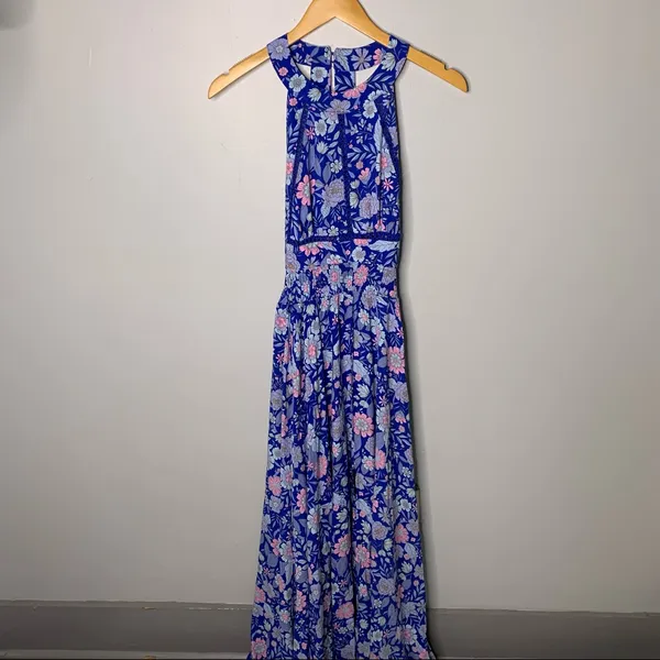 Anthropologie Abel The Label Floral Maxi Dress Size Small Sleeveless Backless - Image 5