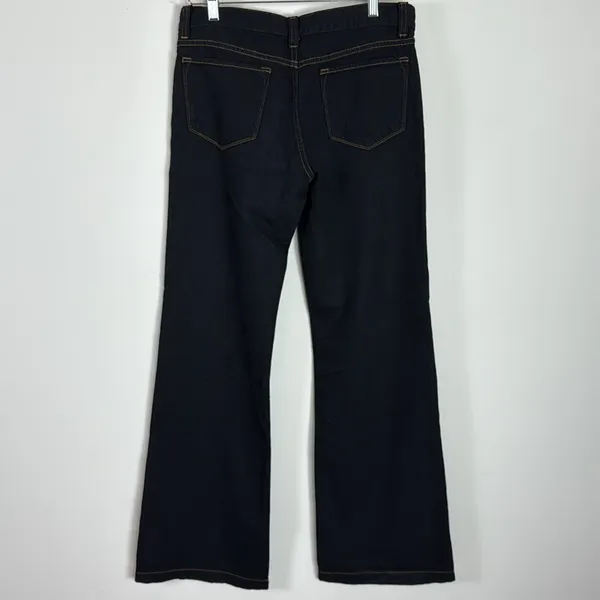 J Brand Women’s Wide Leg Flare Jeans Black W/ Contrasting Stitching Size 27‎ - Image 9