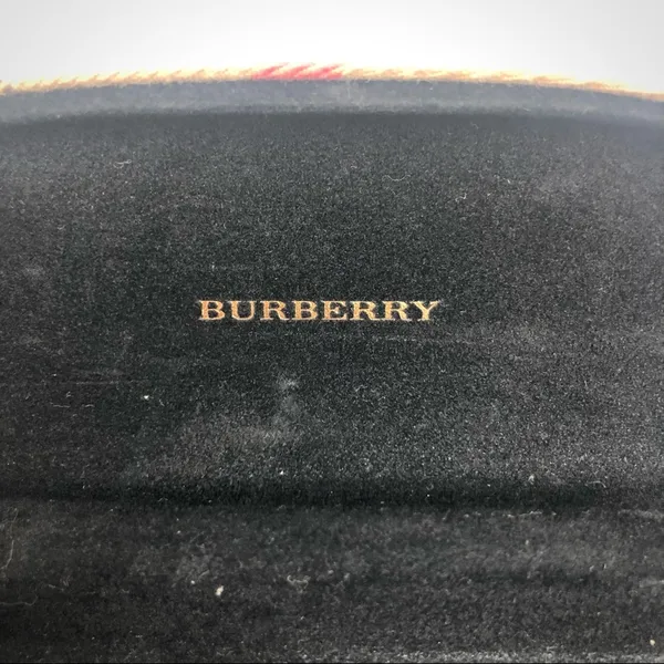 BURBERRY Eyeglasses Case Beige Red Black Burberry Plaid - Image 3