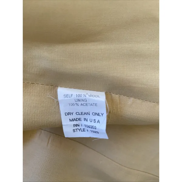 Penta Belted Zip Front Wool Jacket Womens Size 4 Tan Camel Professional Blazer - Image 6